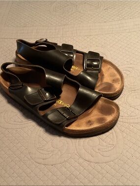 Birkenstock Black Three-Strap Men’s Sandals